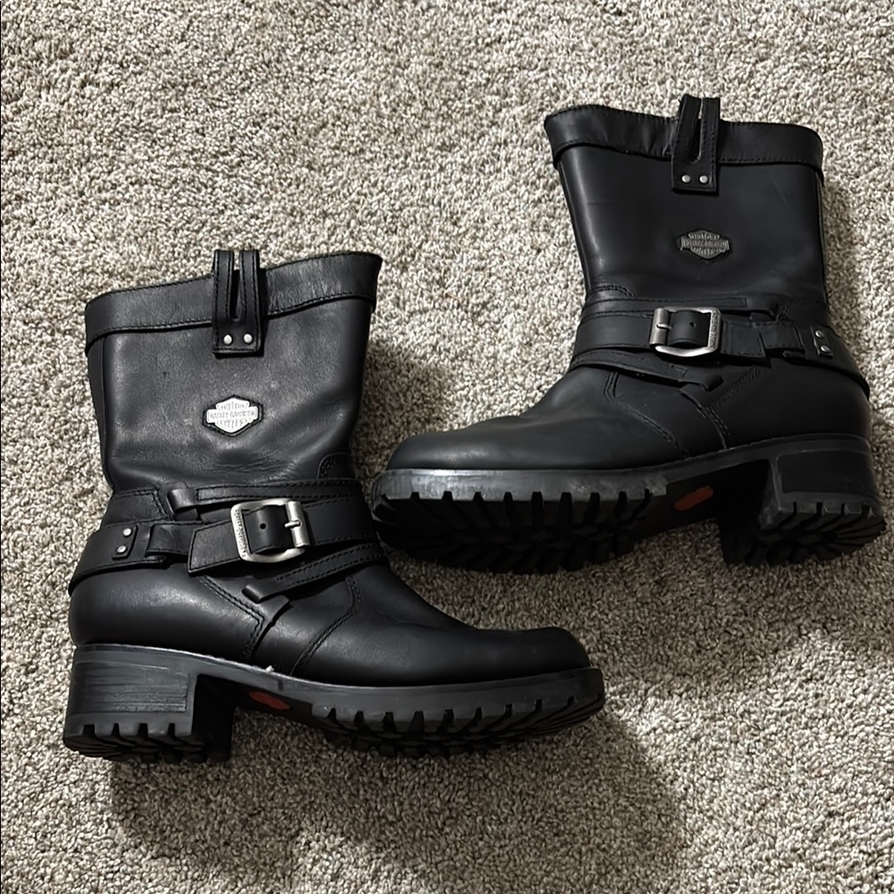 Black Leather Women's Boots